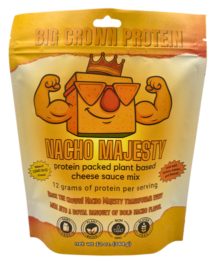 Nacho Majesty - Vegan Protein Cheese Sauce Mix - Just Add, Water, Lemon, and Blend!